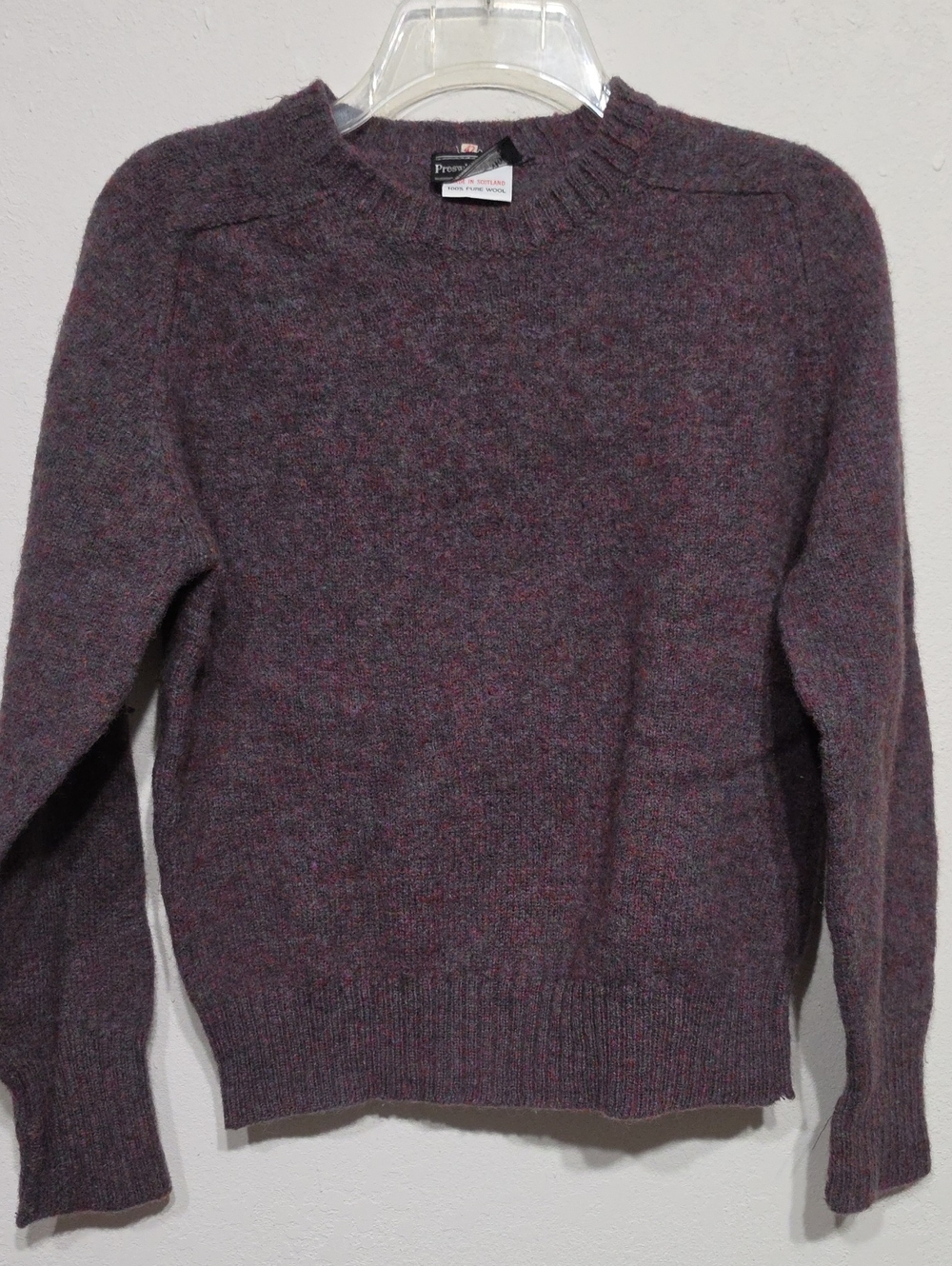 Pronto Uomo Heathered Plum Crewneck Sweater